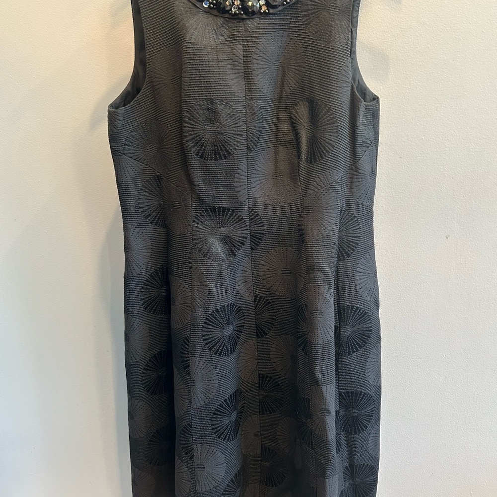 Adrianna Papell Gray Sheath Midi Dress